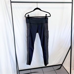 Lululemon full-length pants with reflective camo panels